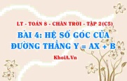 Hệ số góc của đường thẳng, cách nhận biết hai đường thẳng song song, cắt nhau? Toán 8 bài 4 Chân trời Tập 2 c5